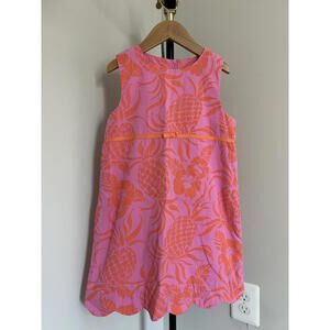 Vintage 90s/Y2K Lilly Pulitzer Pink/Orange Pineapple & Floral Shift Dress